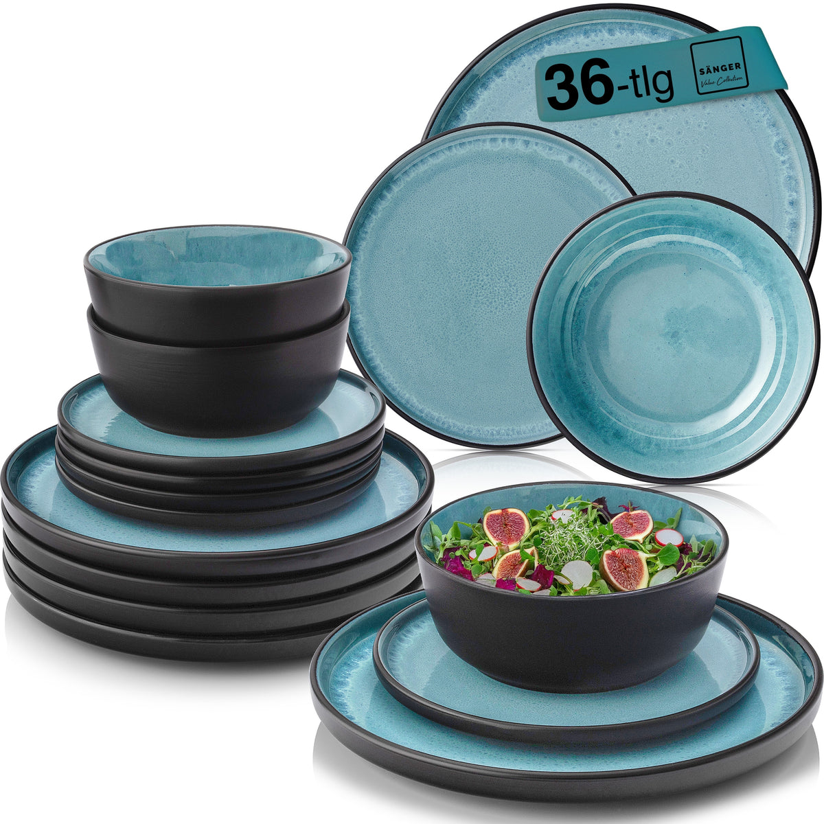SÄNGER Dinnerware Set Granada - 36-piece stoneware
