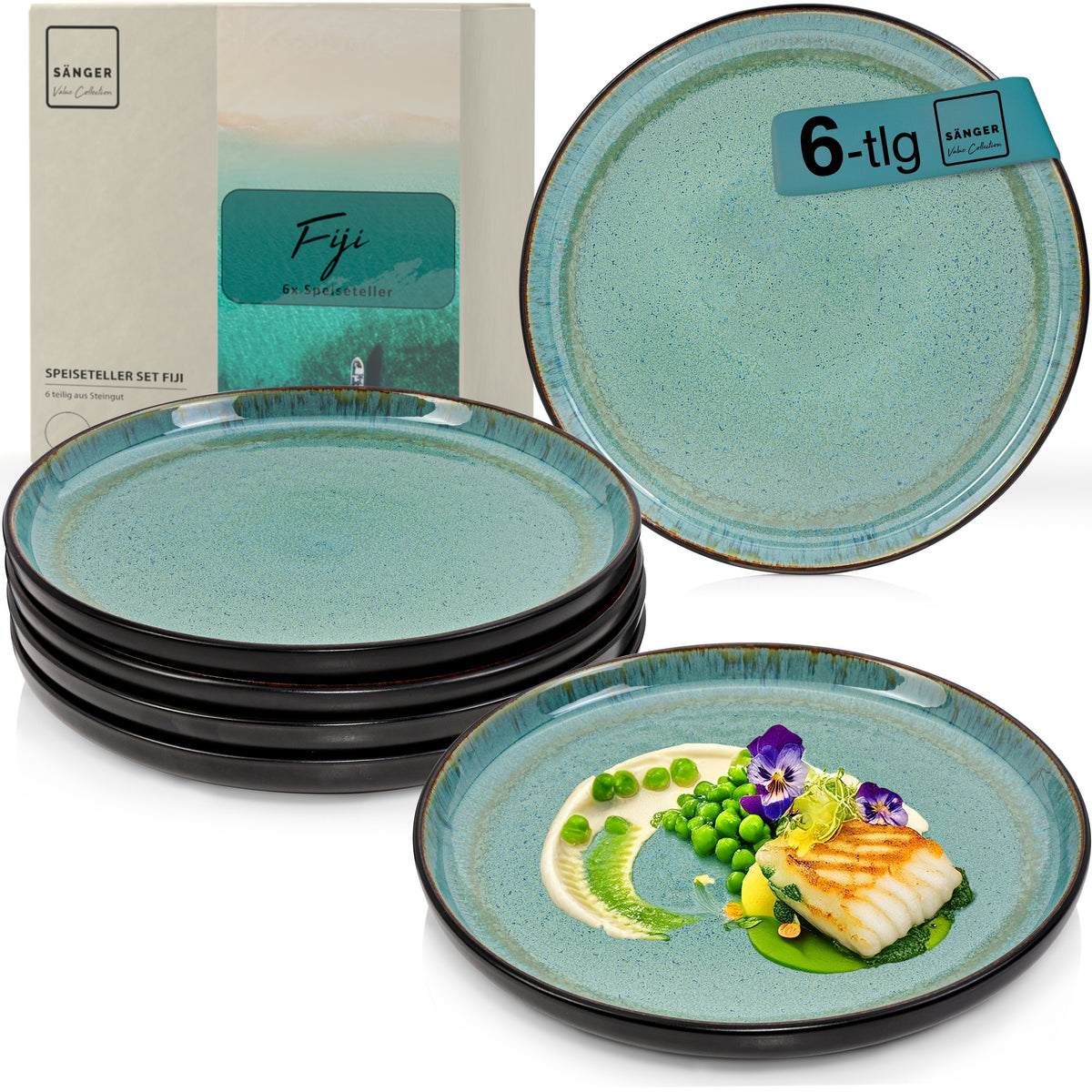 SÄNGER Speiseteller Set Fiji 6 teilig
