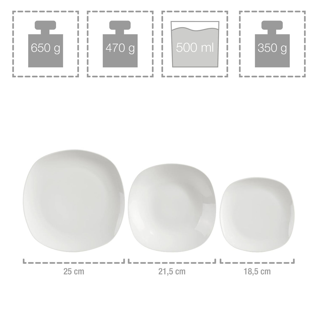 SÄNGER Porcelain Dinnerware Set Bilgola, Dinner Service 30 Pieces for 6 People