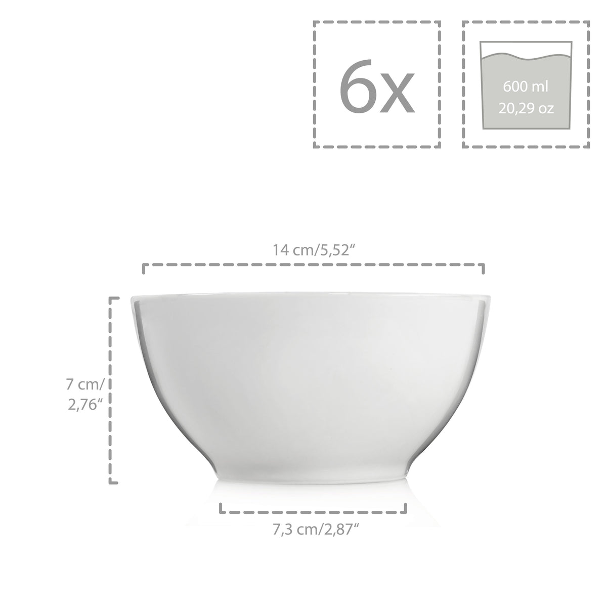 SÄNGER Sunfort 6-piece Cereal Bowl Set