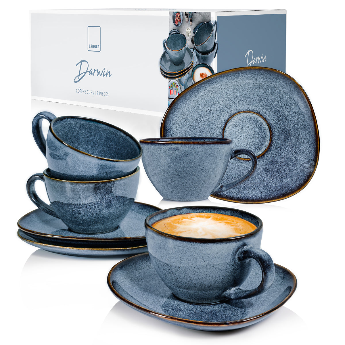SÄNGER Kaffeetassen Set Darwin für 4 Personen
