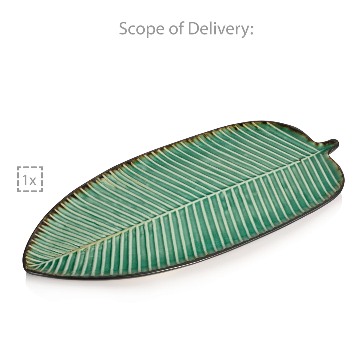 SÄNGER Serving Plate Palm Beach Leaf Optic