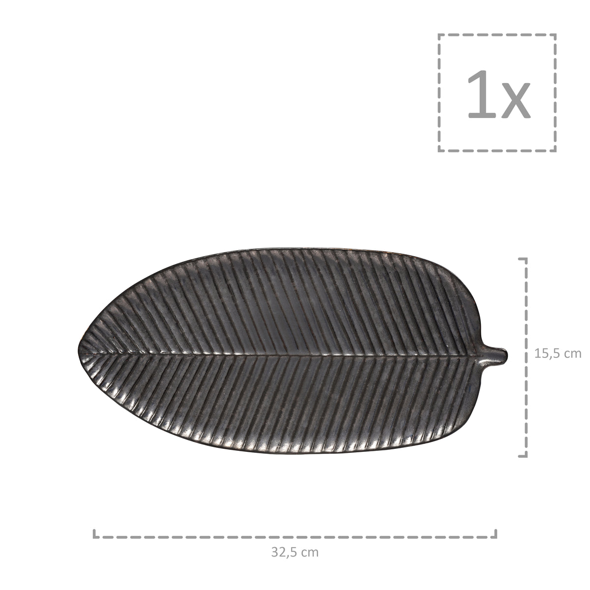 SÄNGER Serving Plate Tombey Leaf Optic