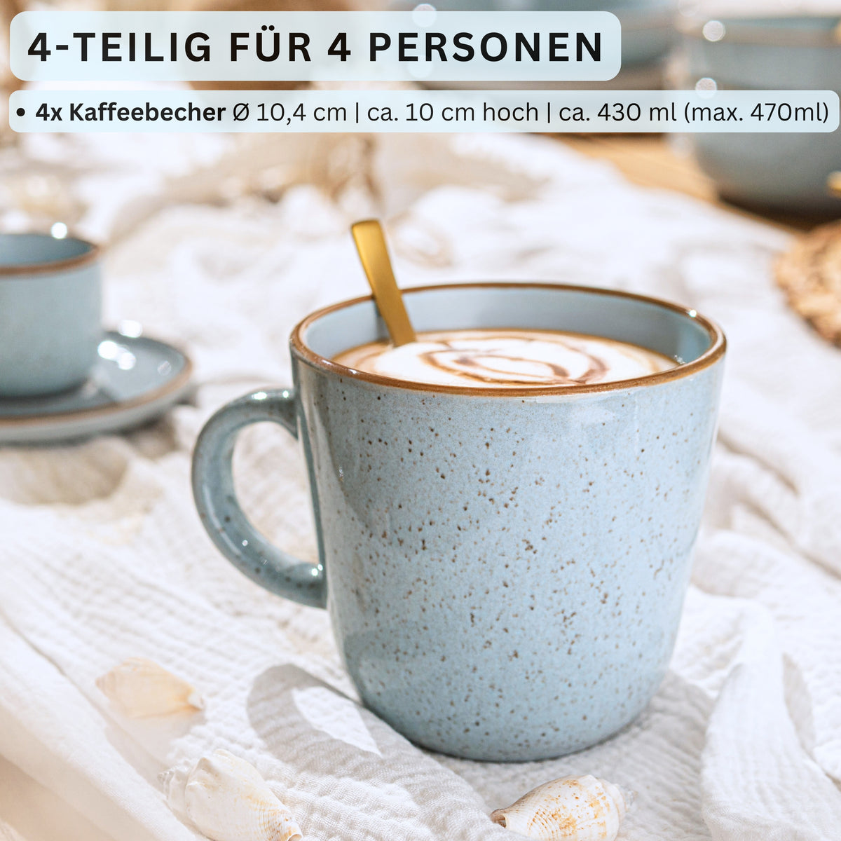 SÄNGER Coffee Mug Set Rio Lagune 4-piece