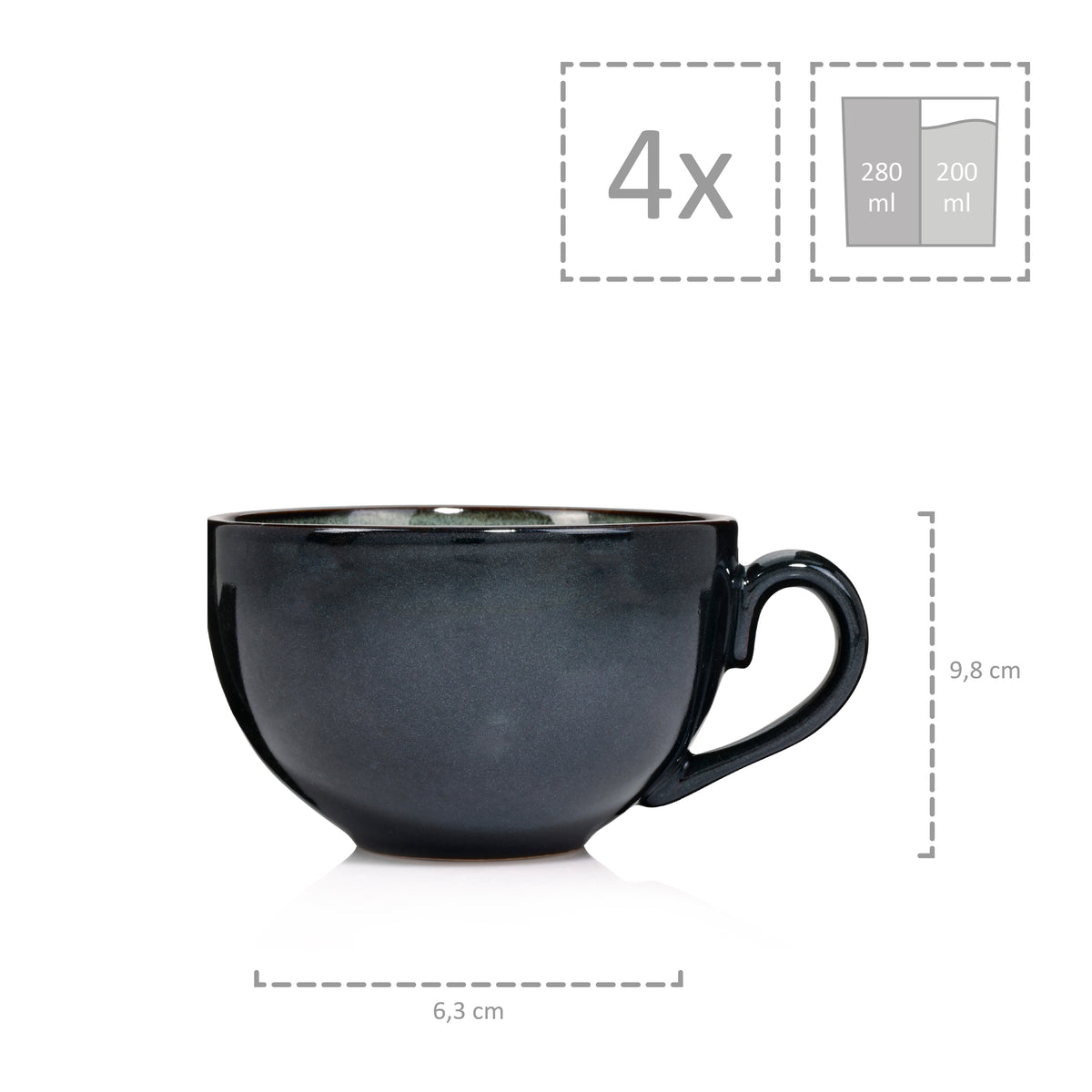 SÄNGER Copenhagen 8-piece Coffee Cup Set