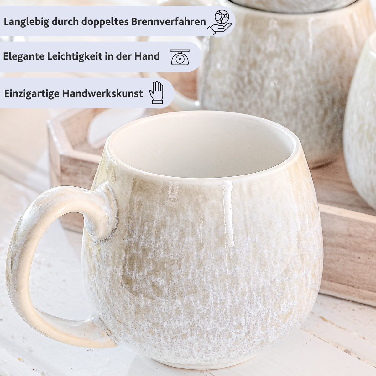 SÄNGER Kaffeebecher Set Santorini 4 teilig