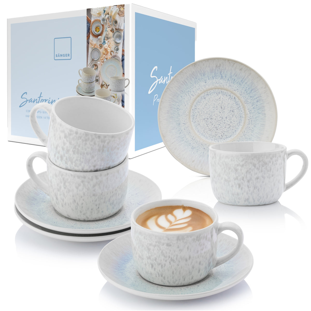 SÄNGER Kaffeetassen Set Santorini 8 teilig