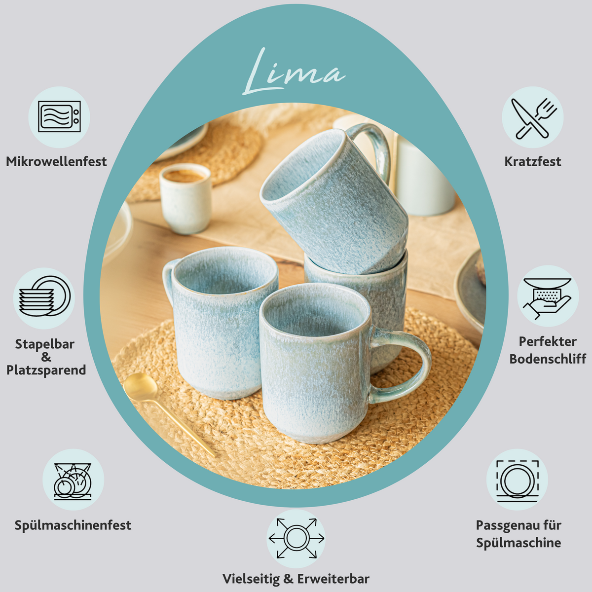 SÄNGER Coffee Mug Set Lima, 4-piece