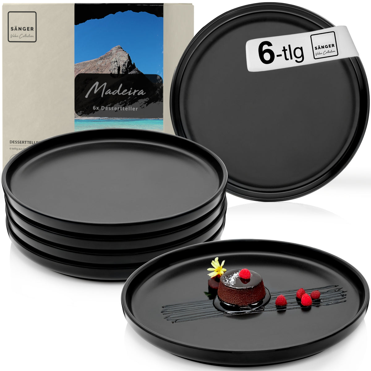 SÄNGER Dessertteller Set Madeira 6 teilig