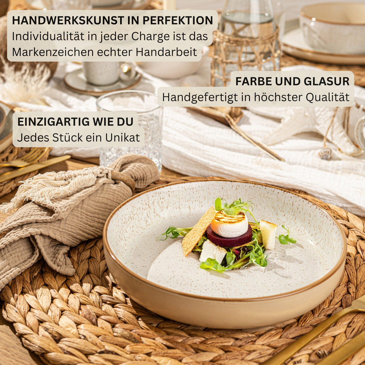 SÄNGER Dinnerware Set Rio Creme - 18 pieces stoneware