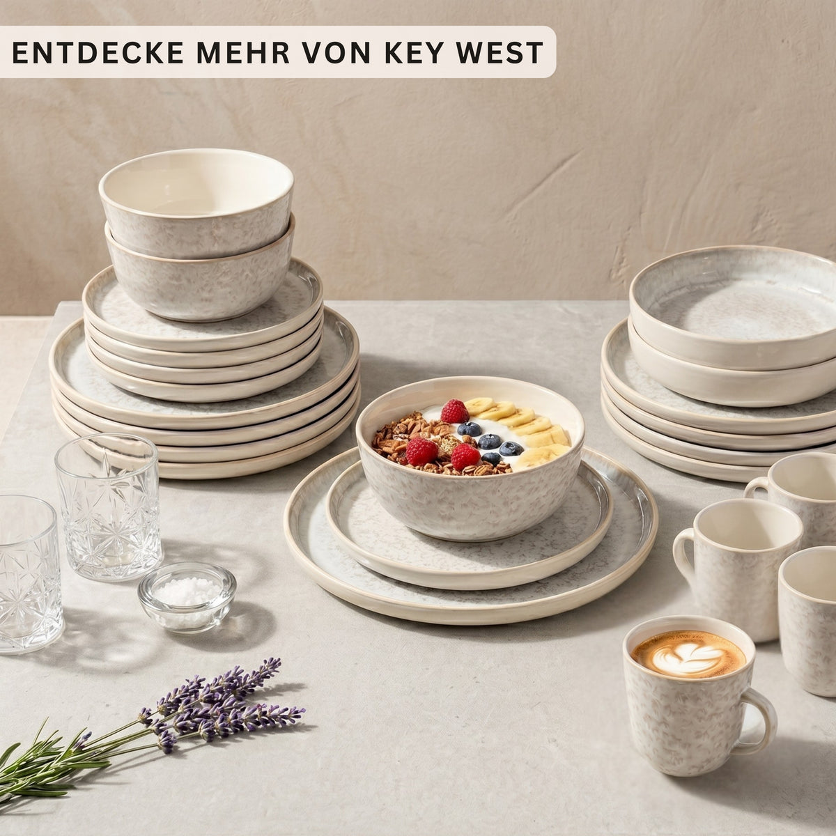 SÄNGER Dinnerware Set Key West - 30 pieces, made of stoneware