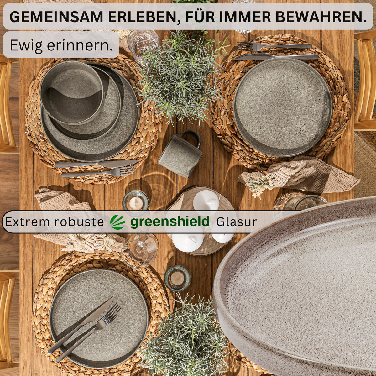 SÄNGER Speiseteller Set Kairo Clay - 6 teilig aus Steingut
