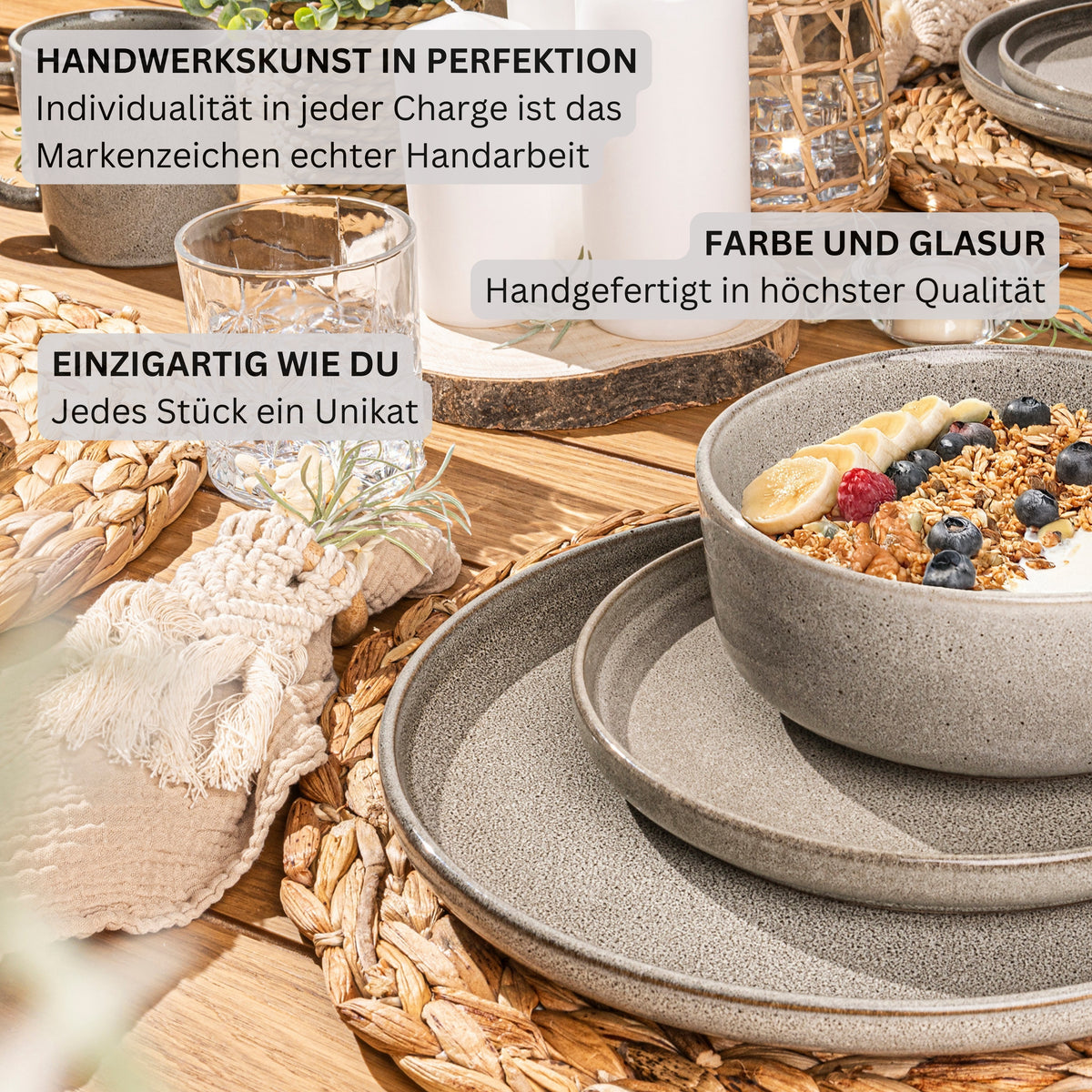 SÄNGER Pasta Bowl Set Cairo Clay - 6-piece stoneware