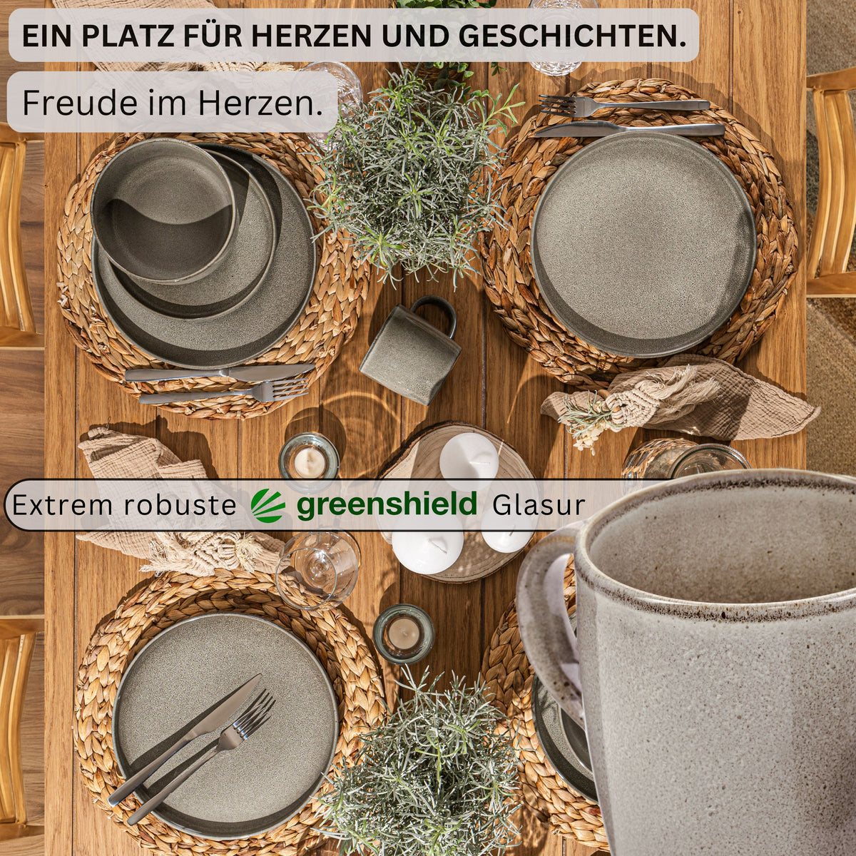 SÄNGER Kaffeebecher Set Kairo Clay - 6 aus Steingut