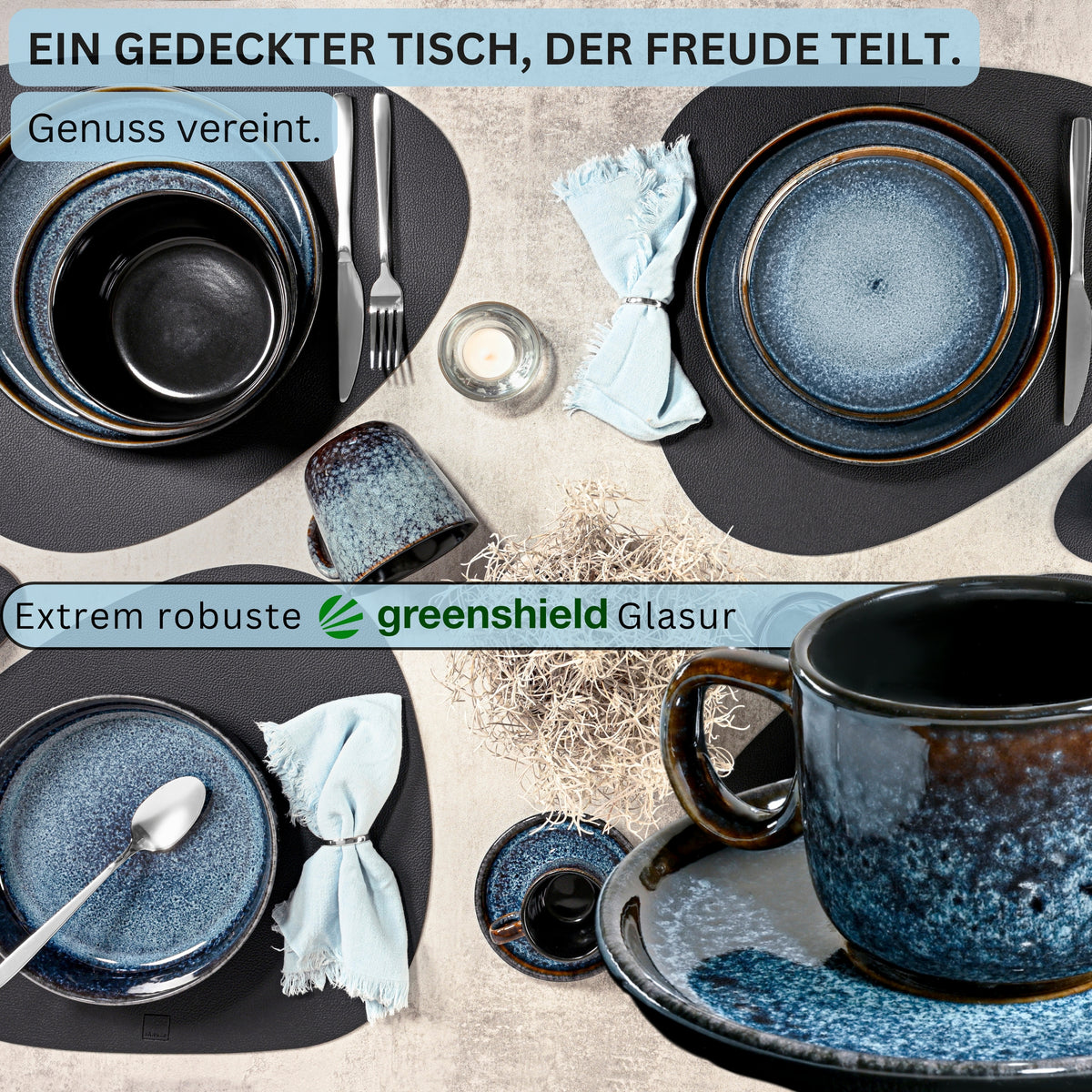 SÄNGER Stoneware Espresso Cups Set Osaka 12-piece