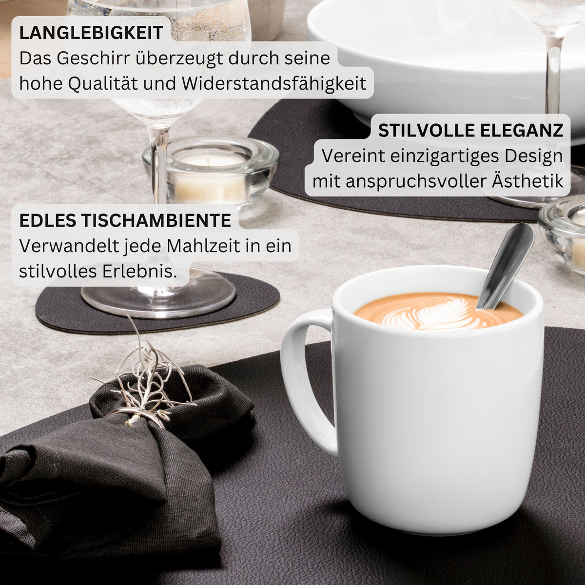 SÄNGER Porzellan Kaffeebecher Marlo 6-teilig