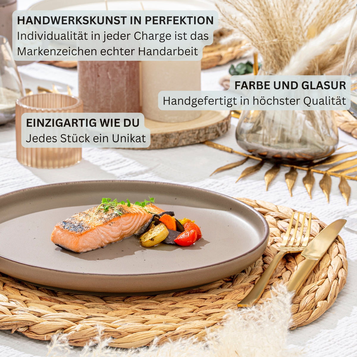 SÄNGER Stoneware Dinner Plate Bombay Seabed 4-piece