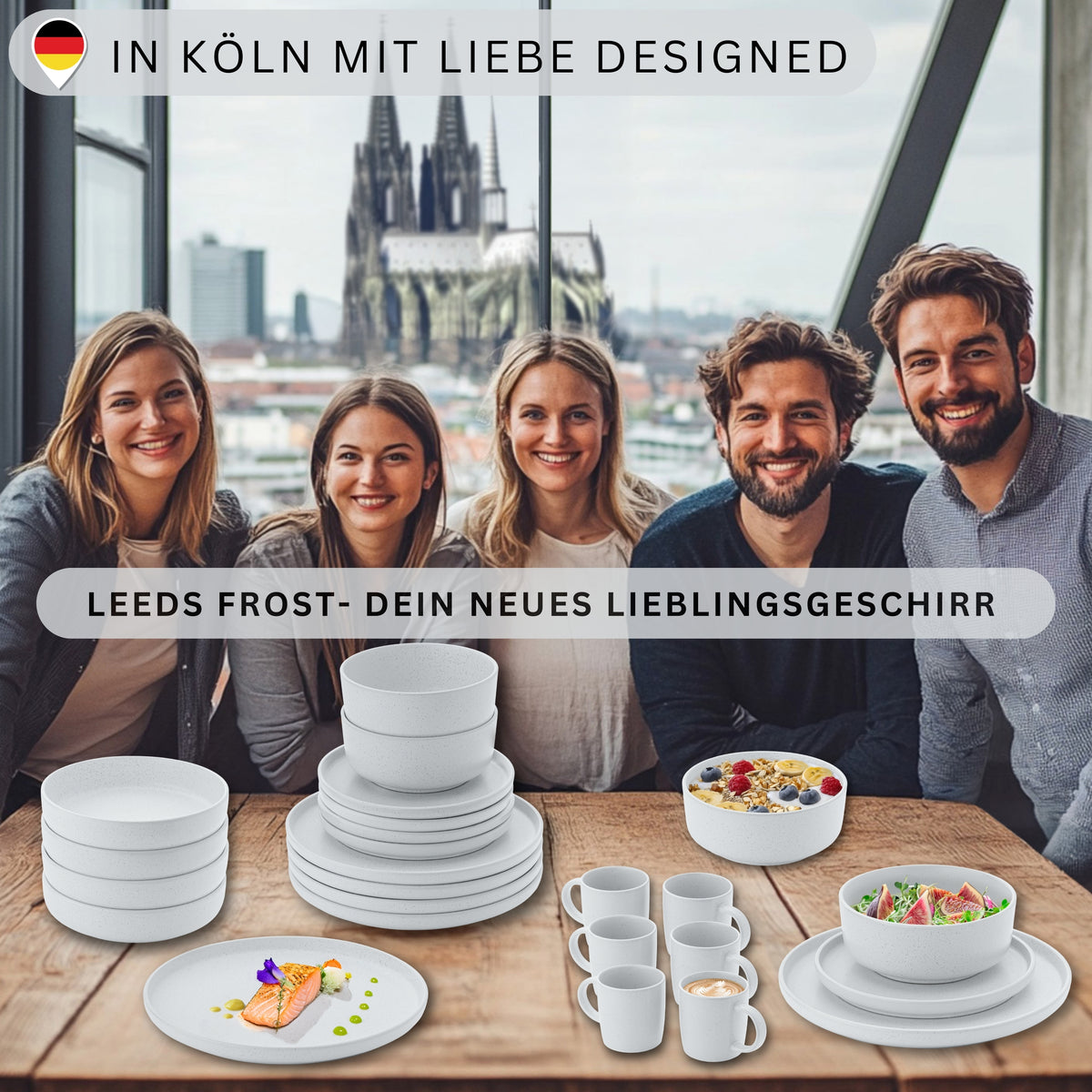 SÄNGER Stoneware Coffee Mug Leeds Frost 6 piece