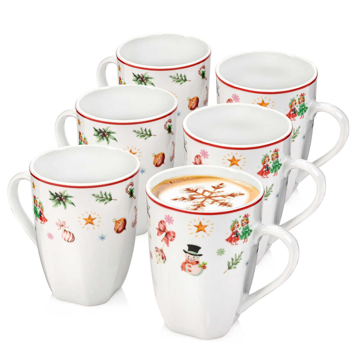 SÄNGER Coffee Mug Set Bilgola Christmas Design, 6-piece