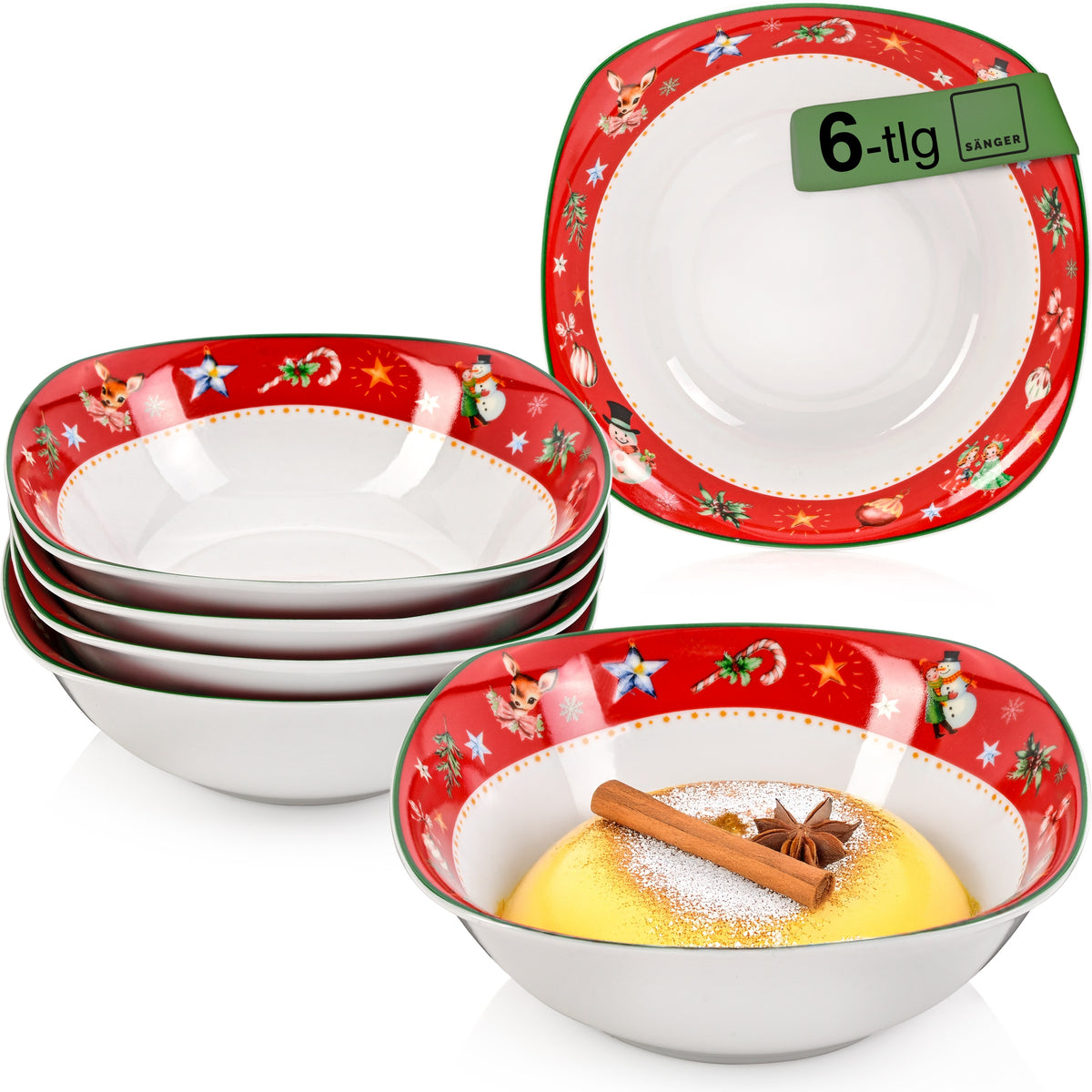 SÄNGER Müslischalen Set Bilgola Christmas Design 6 teilig