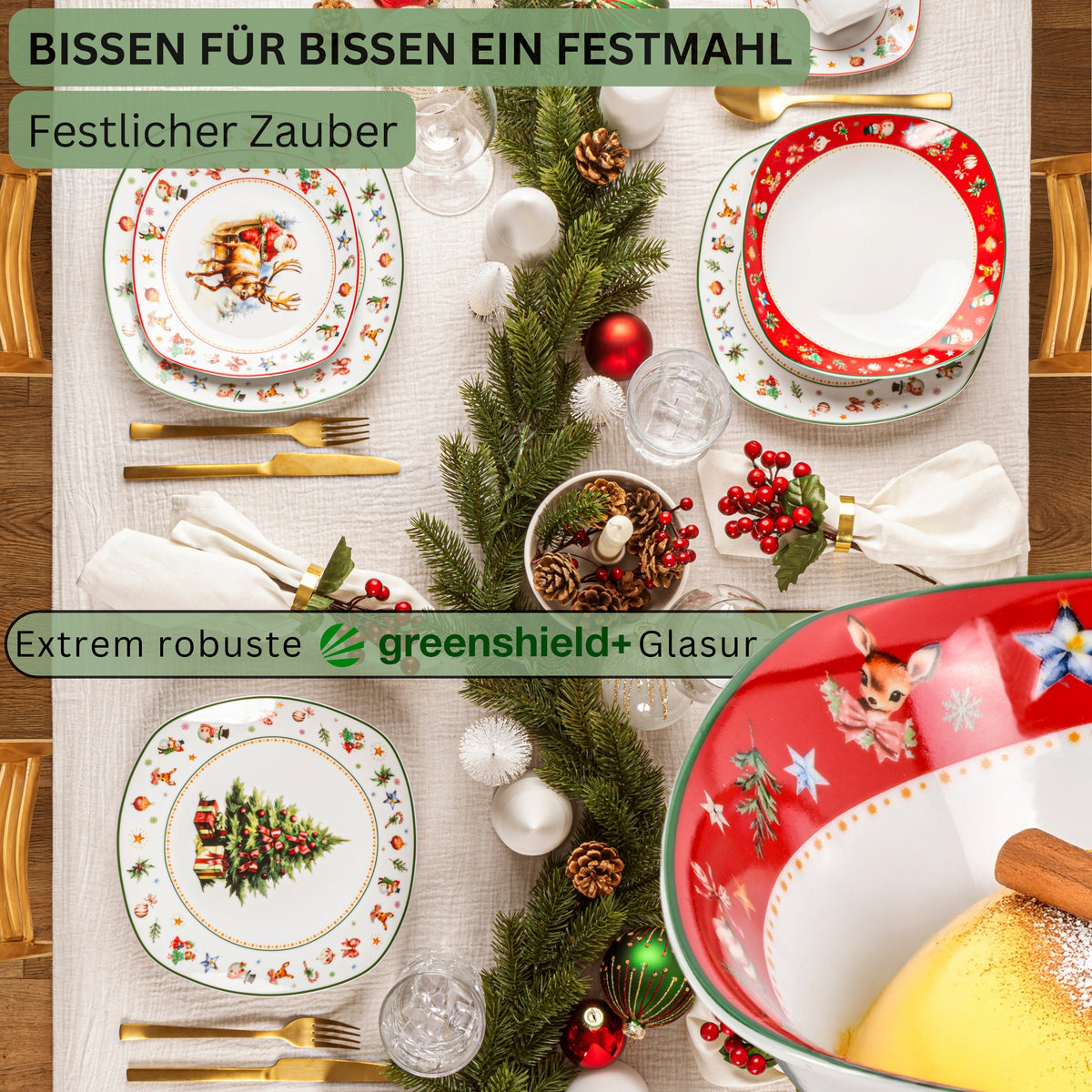 SÄNGER Müslischalen Set Bilgola Christmas Design 6 teilig