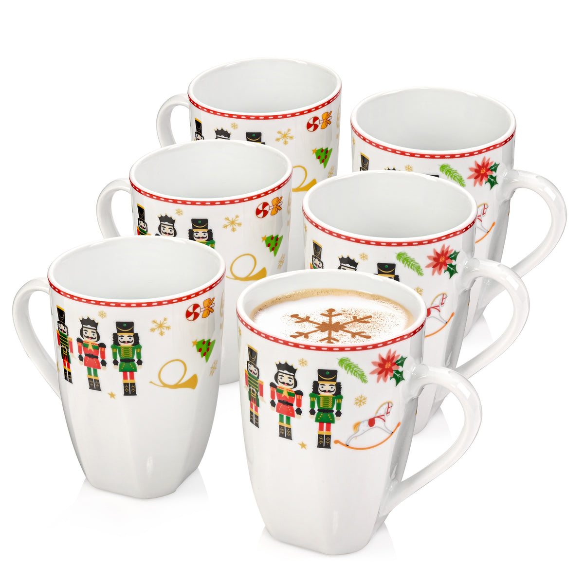 SÄNGER Coffee Mug Set Bilgola Nutcracker Design 6-piece