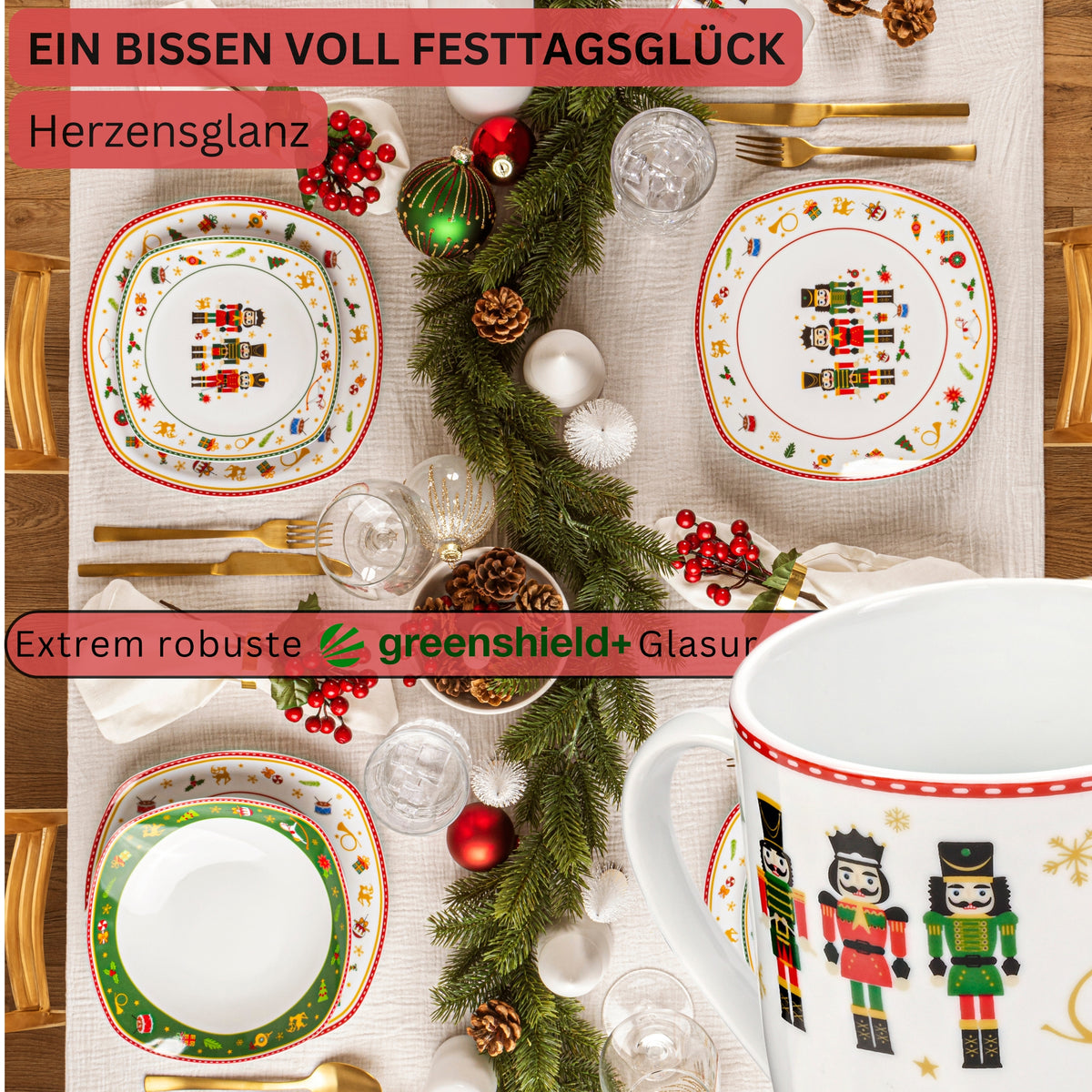 SÄNGER Coffee Mug Set Bilgola Nutcracker Design 6-piece