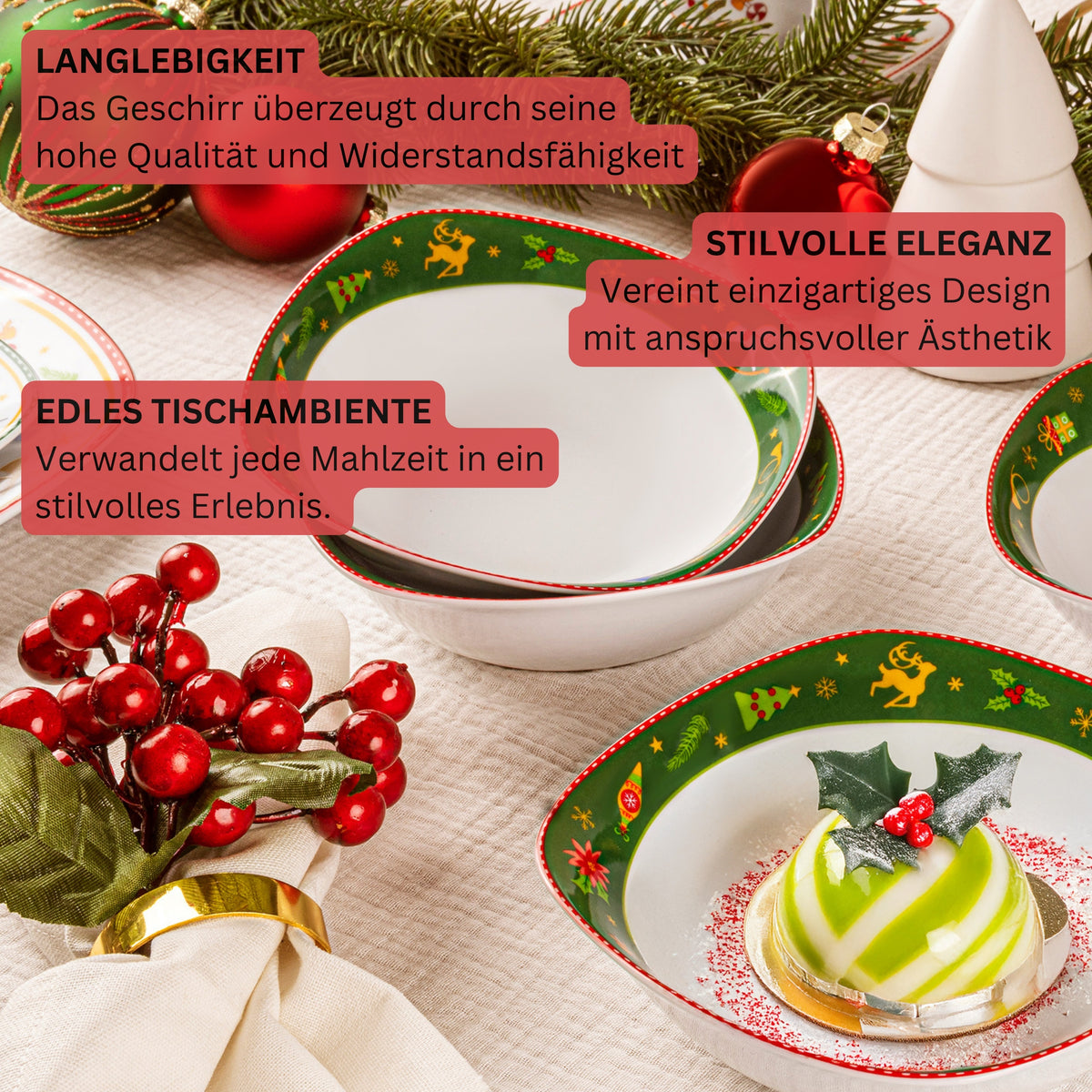 SÄNGER Muesli Bowl Set Bilgola Nutcracker Design 6-piece