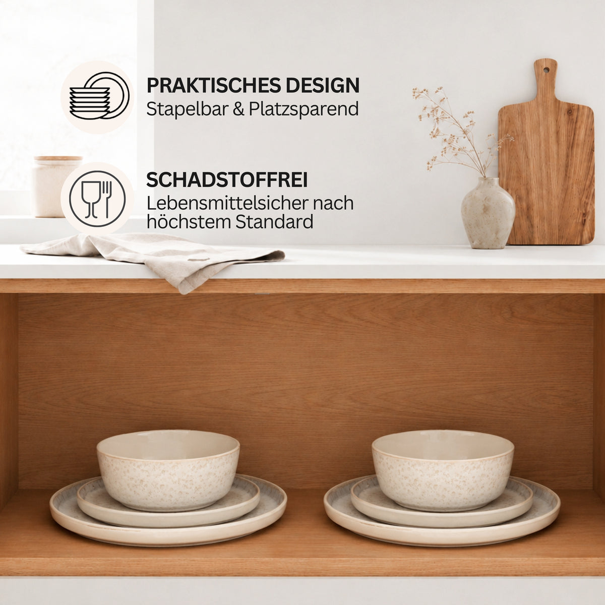 SÄNGER Dinnerware Set Key West - 30 pieces, made of stoneware