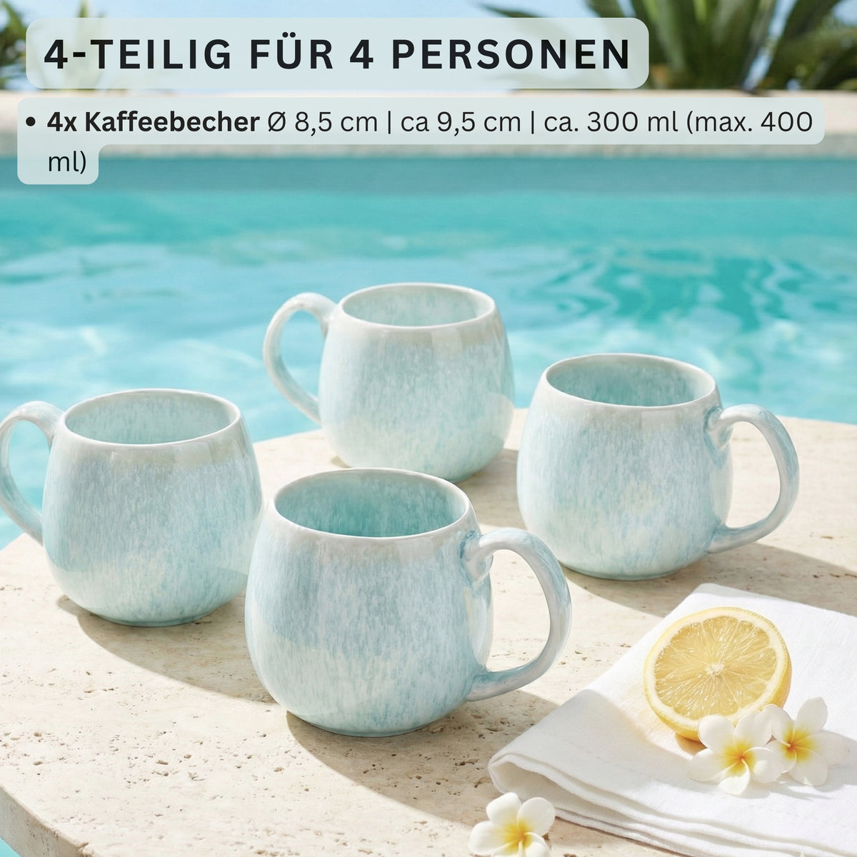 SÄNGER Kaffeebecher 4 teilig Paros