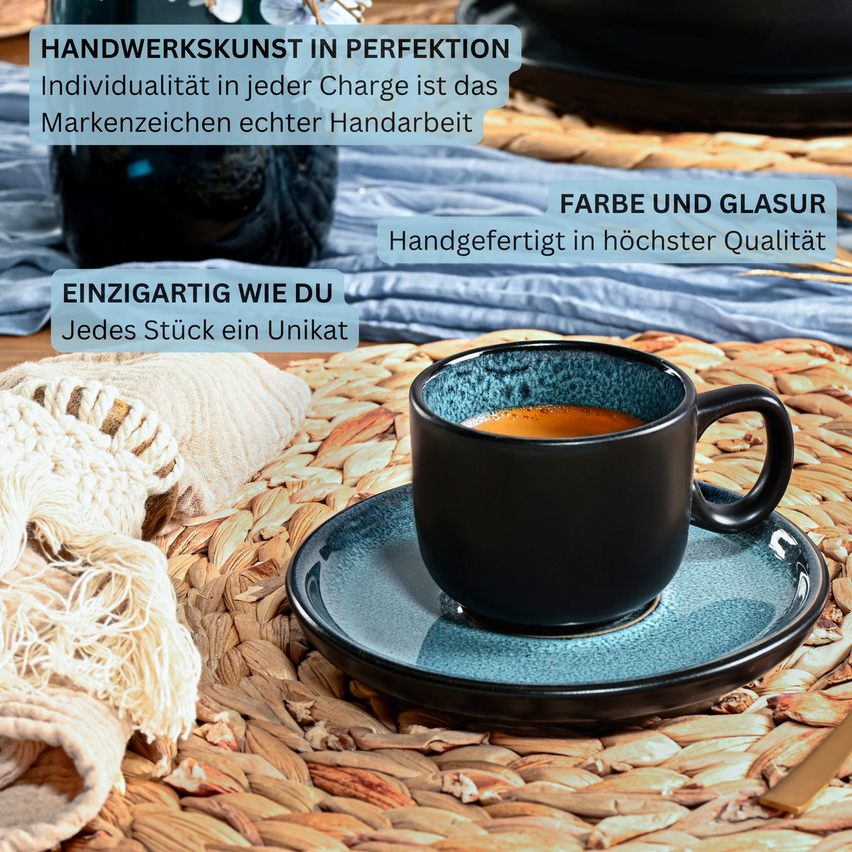 SÄNGER Espresso Cup Set Vigo 12 Pieces for 6 People