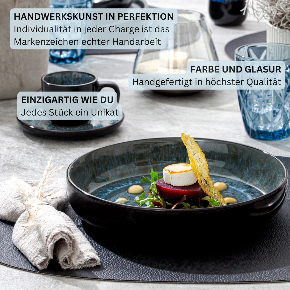 SÄNGER Pastaschalen Set Manila - 6 teilig aus Steingut