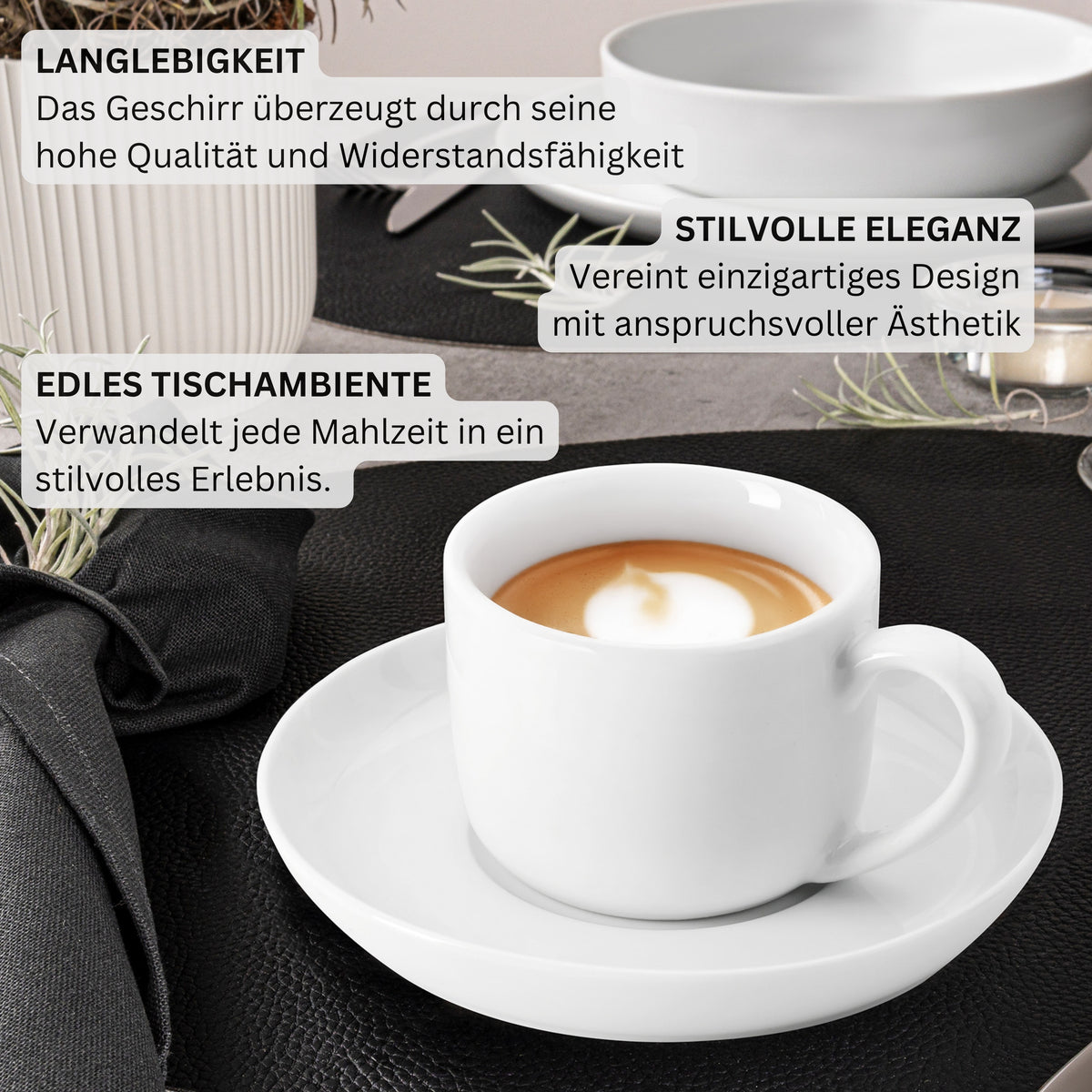 SÄNGER Porcelain Coffee Cup Set Marlo 12-piece for 6 people