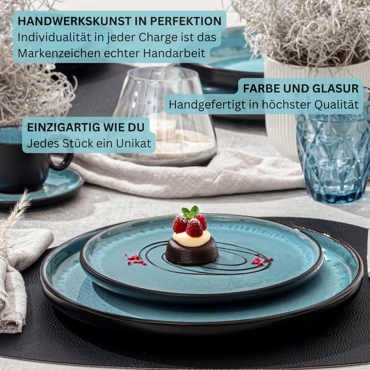 SÄNGER Stoneware Dinner Set Granada, 30-piece Combi-Set for 6 people