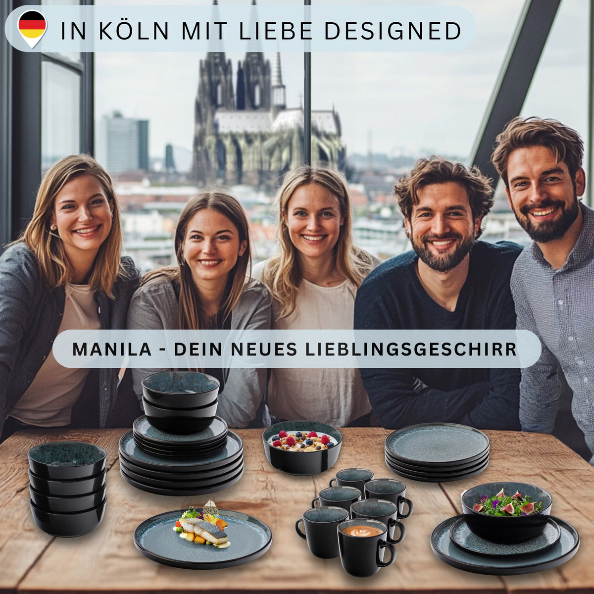 SÄNGER Schalen Set Manila - 6 teilig aus Steingut