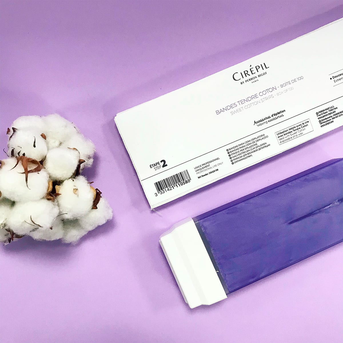 Cartouche de cire liposoluble Tendre Coton Cirépil