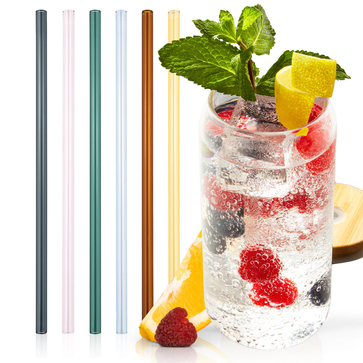 SÄNGER Glass Straws 6-piece