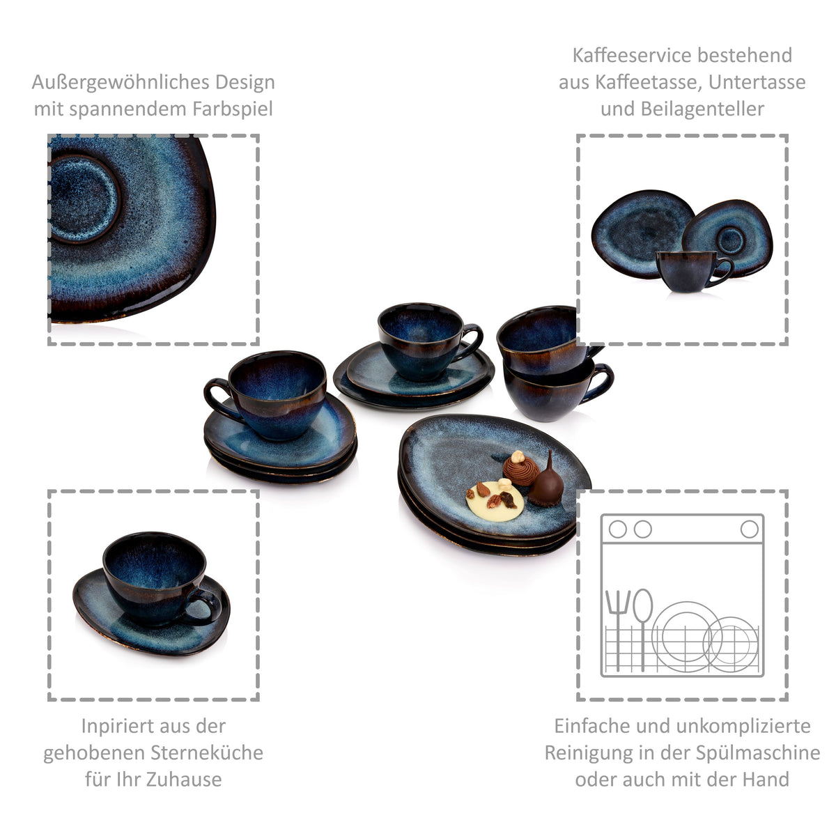 SÄNGER Tokio 12-Piece Coffee Set for 4 People