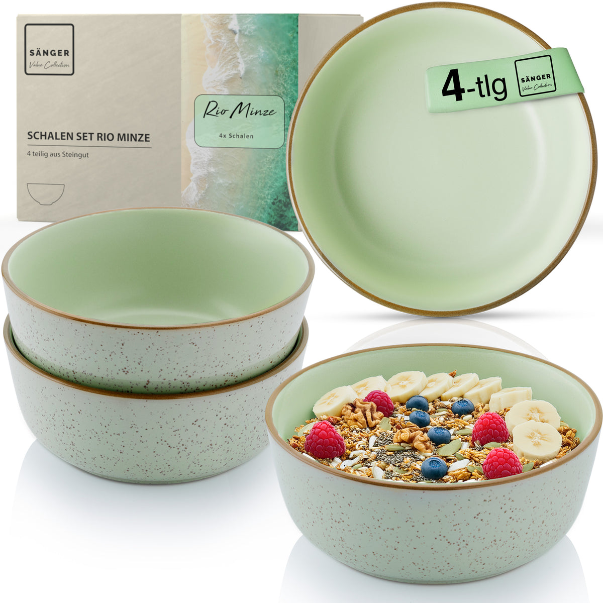 SÄNGER Bowl Set Rio Mint 4-piece