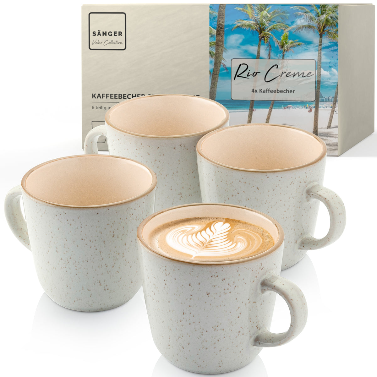 SÄNGER Coffee Mug Set Rio Creme 4-piece