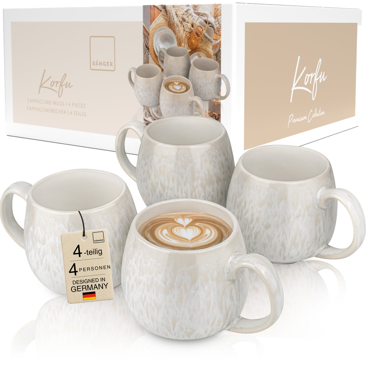 SÄNGER Cappuccino Mug Set Corfu 4-piece