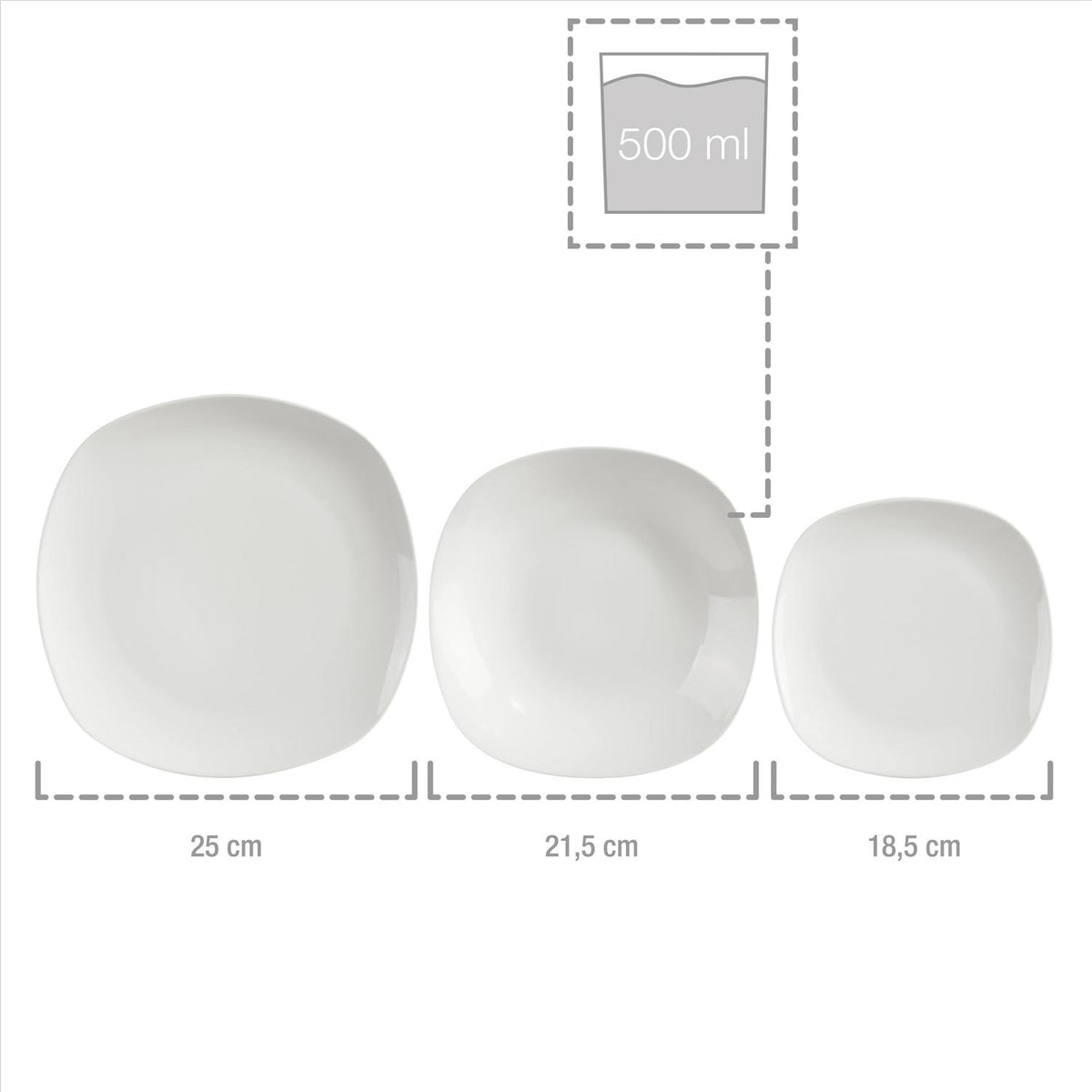 SÄNGER Porcelain Dinnerware Set Bilgola, Combi-set 36 pieces for 6 people