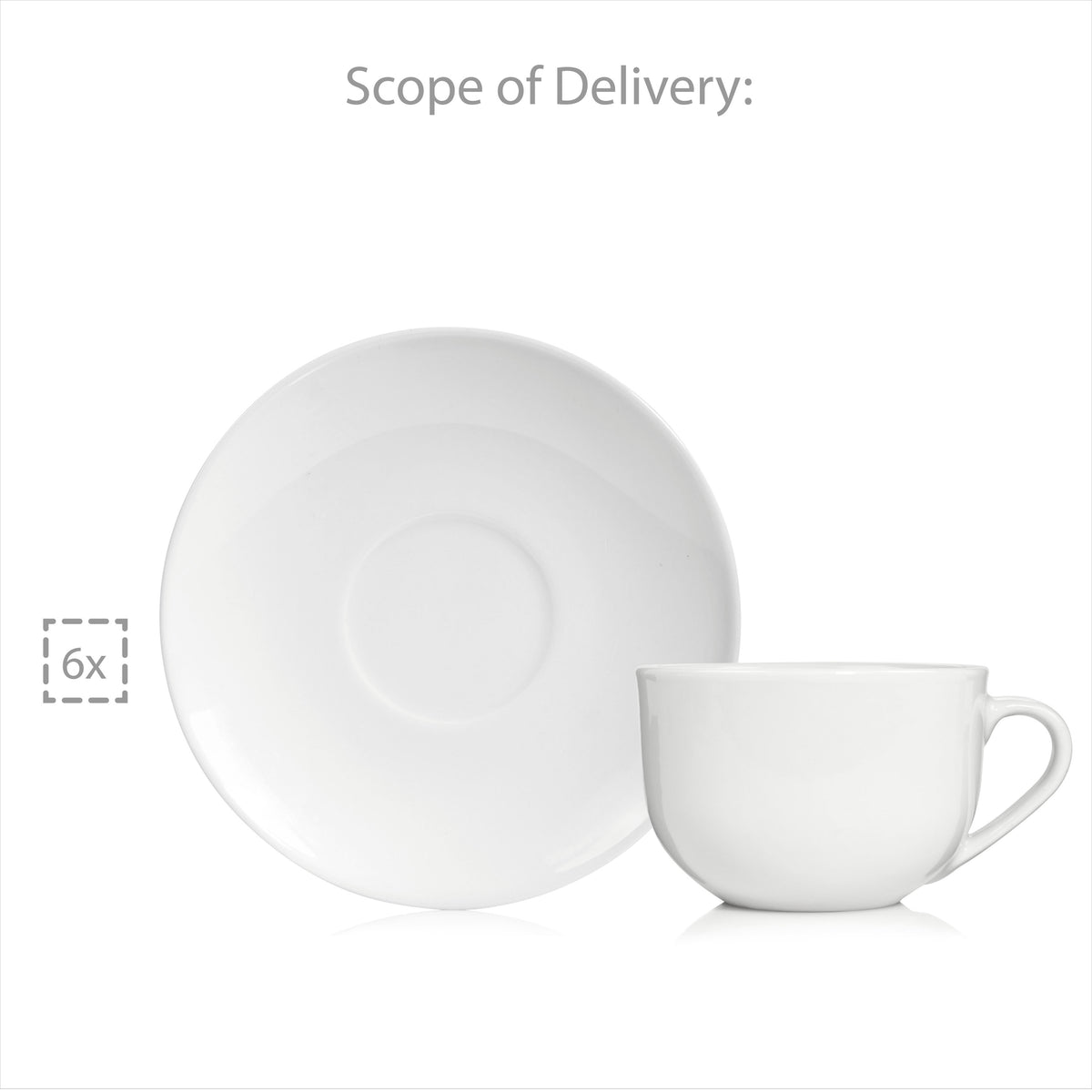 Saenger New Port Coffee Cup Set with Saucers, 12 pieces