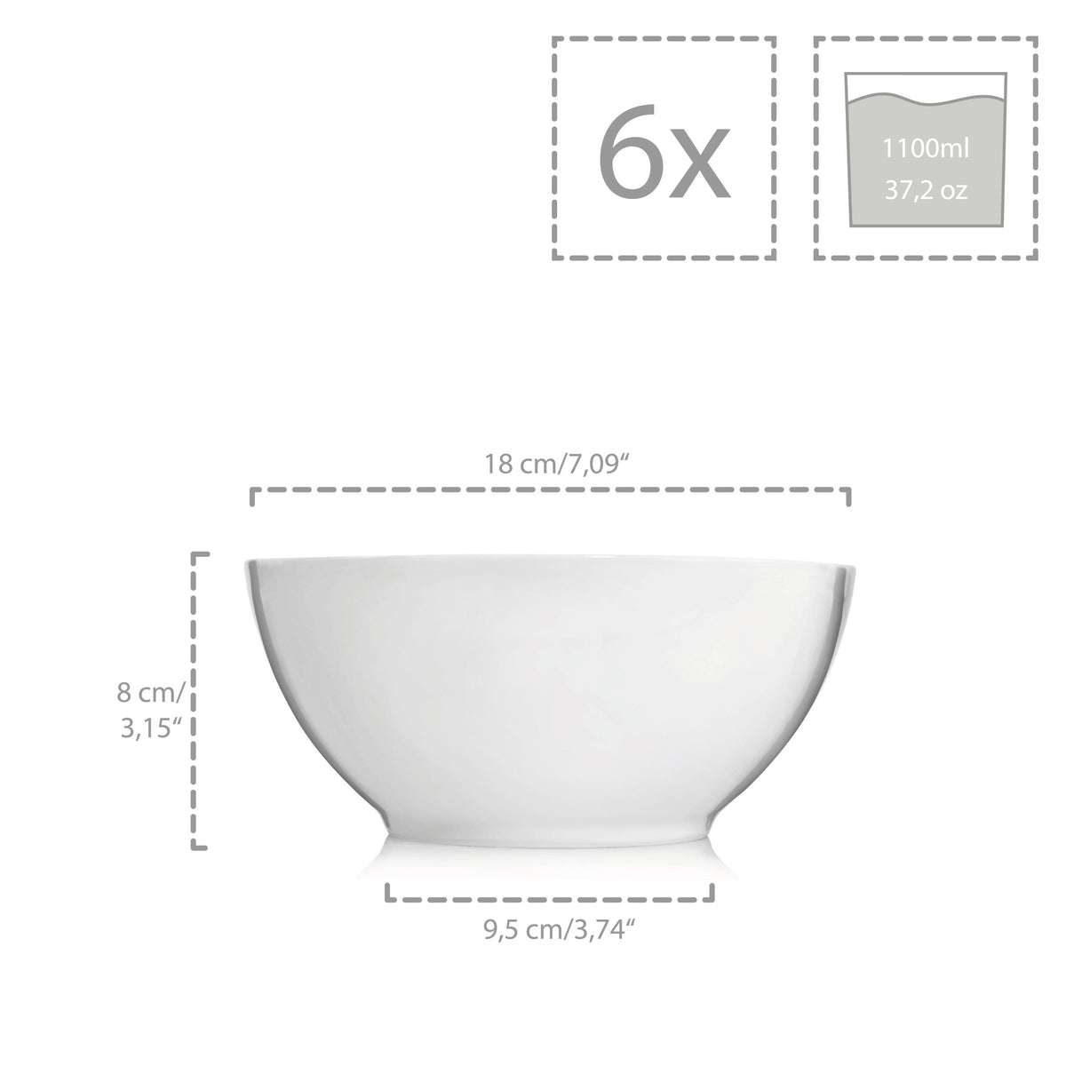 SÄNGER Sunfort 6-piece Salad Bowl Set