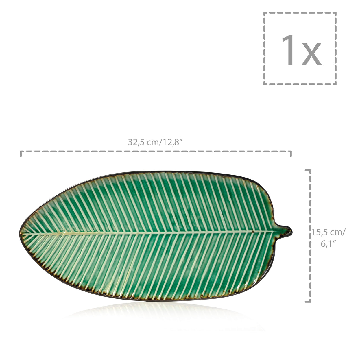 SÄNGER Serving Plate Palm Beach Leaf Optic