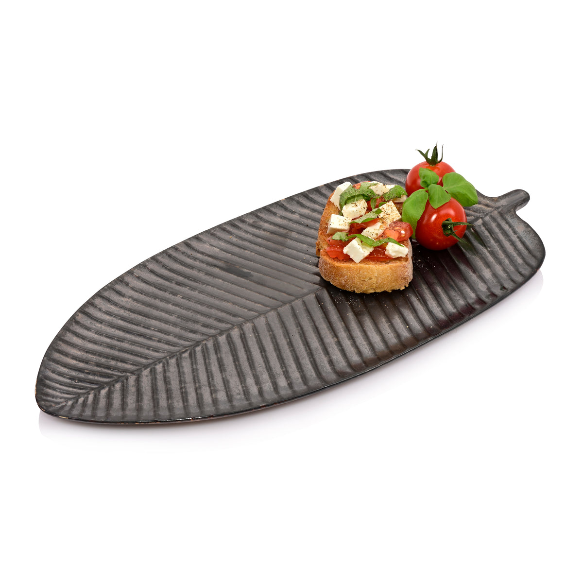 SÄNGER Serving Plate Tombey Leaf Optic