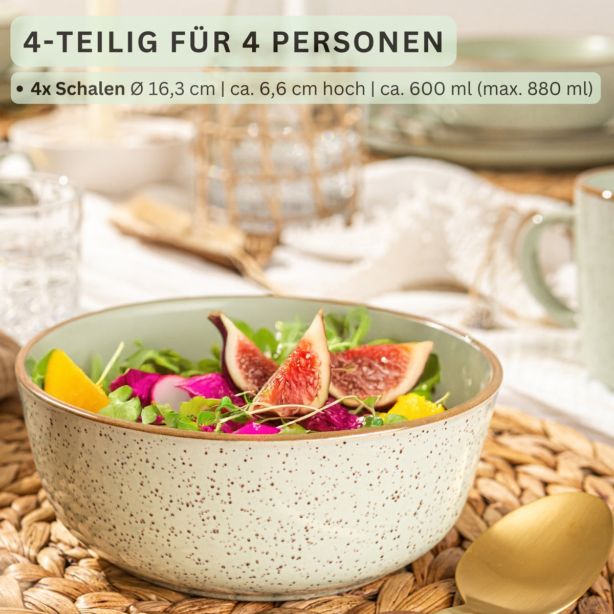 SÄNGER Bowl Set Rio Mint 4-piece