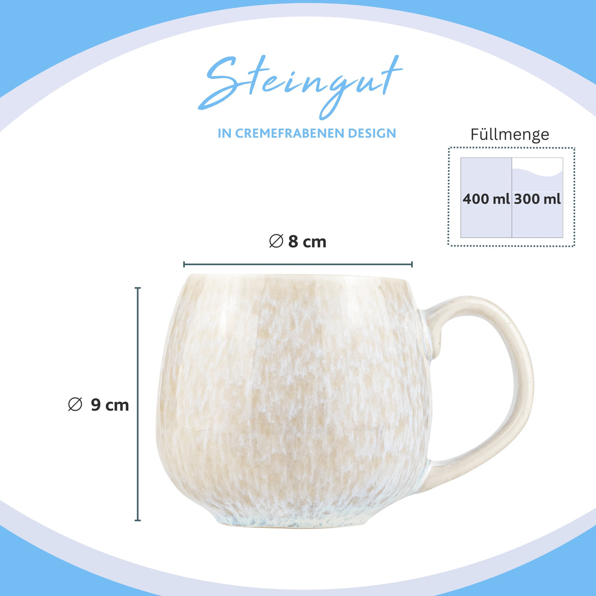 SÄNGER Kaffeebecher Set Santorini 4 teilig