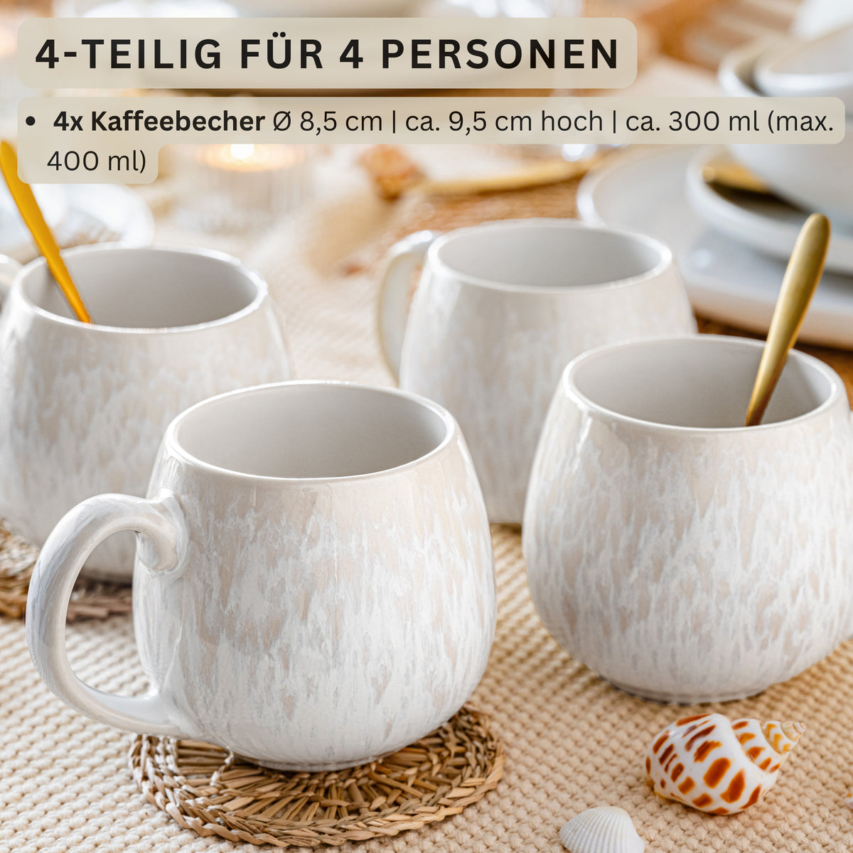 SÄNGER Cappuccino Mug Set Corfu 4-piece