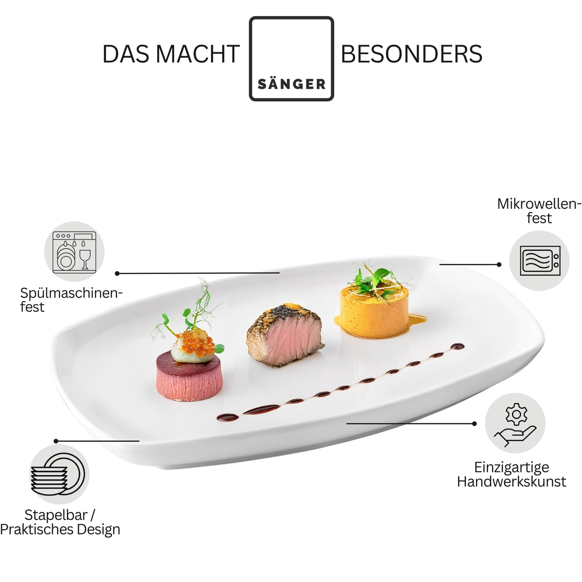 SÄNGER Bilgola 2-piece Serving Platter Set 19 x 29.5 cm